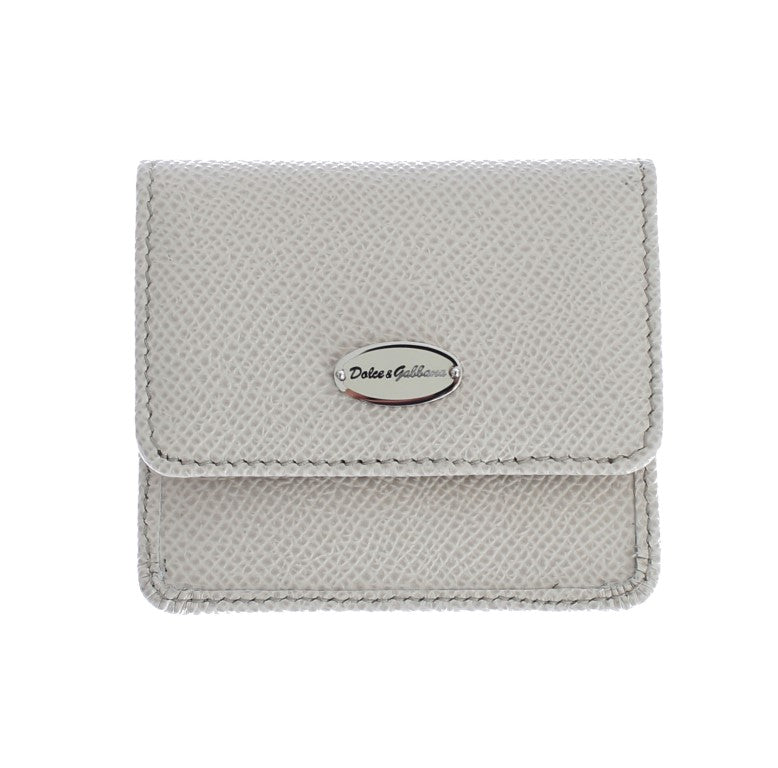 Dolce & Gabbana White Dauphine Leather Case Wallet - Luxe & Glitz