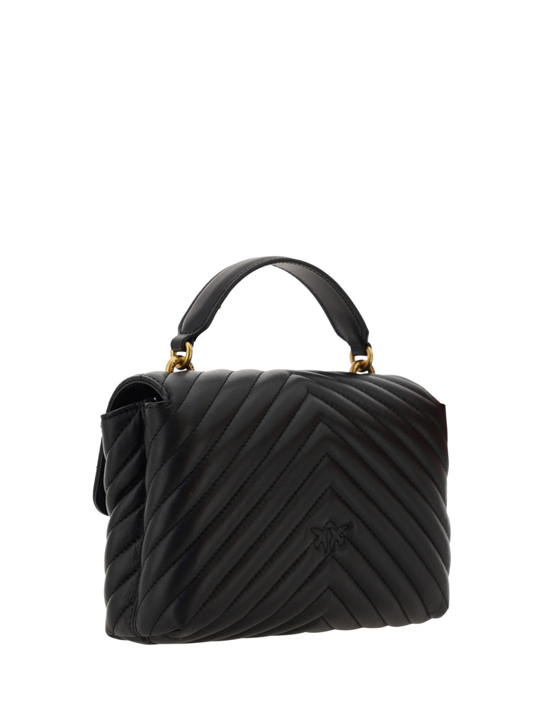 PINKO Black Calf Leather Love Lady Mini Handbag PINKO