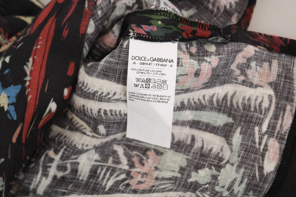 Dolce & Gabbana Black Volcano Sicily Short Sleeve T-Shirt - Luxe & Glitz