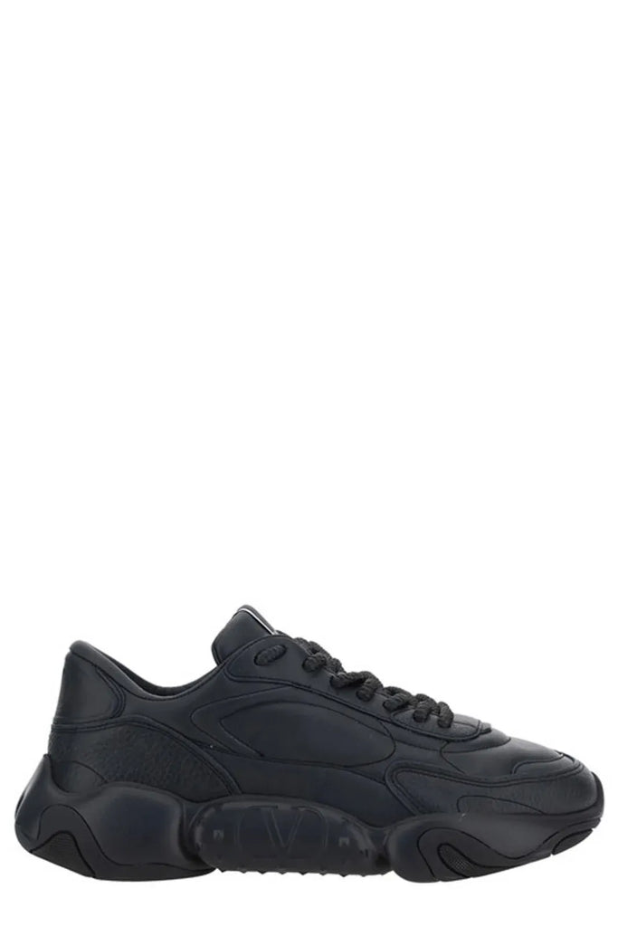 Valentino Black Calf Leather Garavani Sneakers Valentino