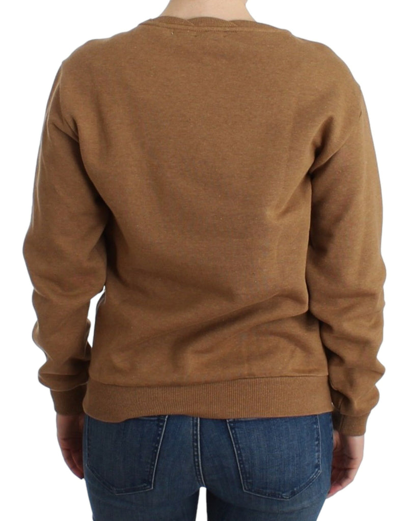 John Galliano Brown Crewneck Cotton Sweater John Galliano