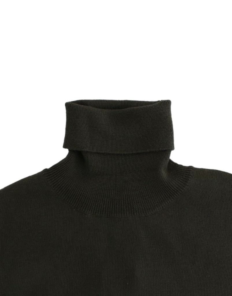 John Galliano Green wool turtleneck sweater John Galliano