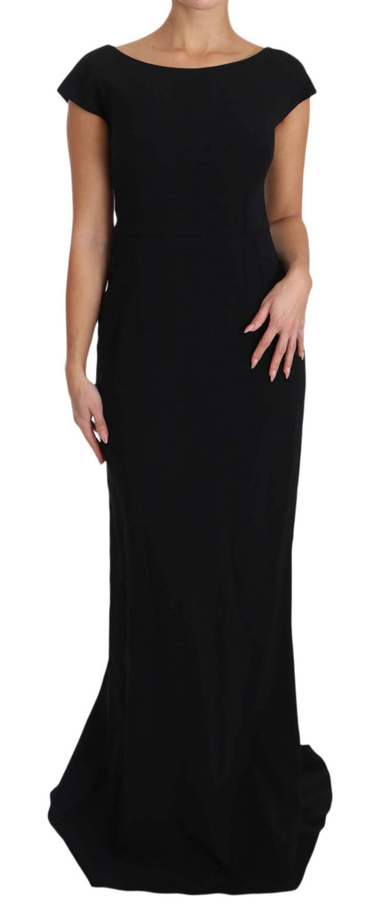 Dolce & Gabbana Black Stretch Fit Flare Gown Maxi - Luxe & Glitz