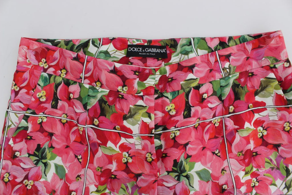 Dolce & Gabbana Multicolor Floral Knee Capris Shorts Pants - Luxe & Glitz