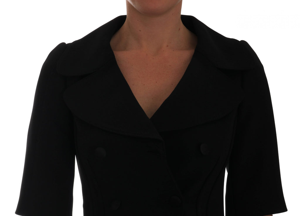 Dolce & Gabbana Black Short Croped Jacket Blazer - Luxe & Glitz