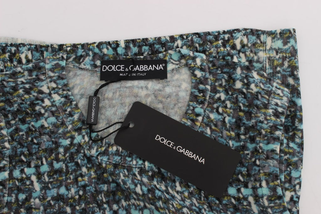 Dolce & Gabbana Blue Wool Sweater Sleeveless Pullover - Luxe & Glitz