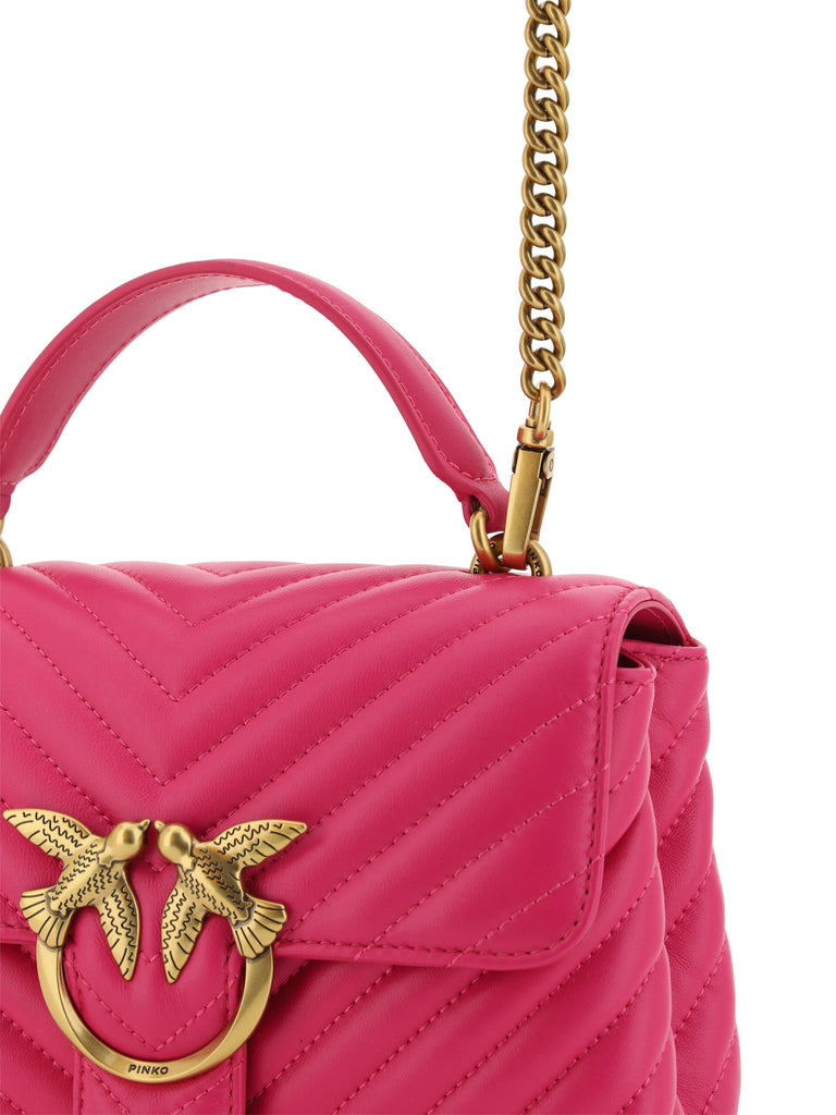 PINKO Pink Calf Leather Love Lady Mini Handbag PINKO