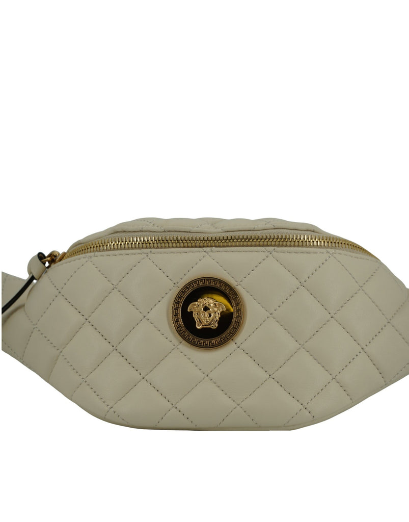 Versace White Lamb Leather Belt Bag Versace