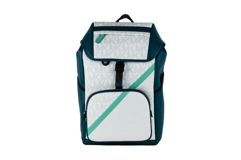 Michael Kors Signature Cooper Sport Flap Lagoon Large Backpack Bookbag Bag Michael Kors