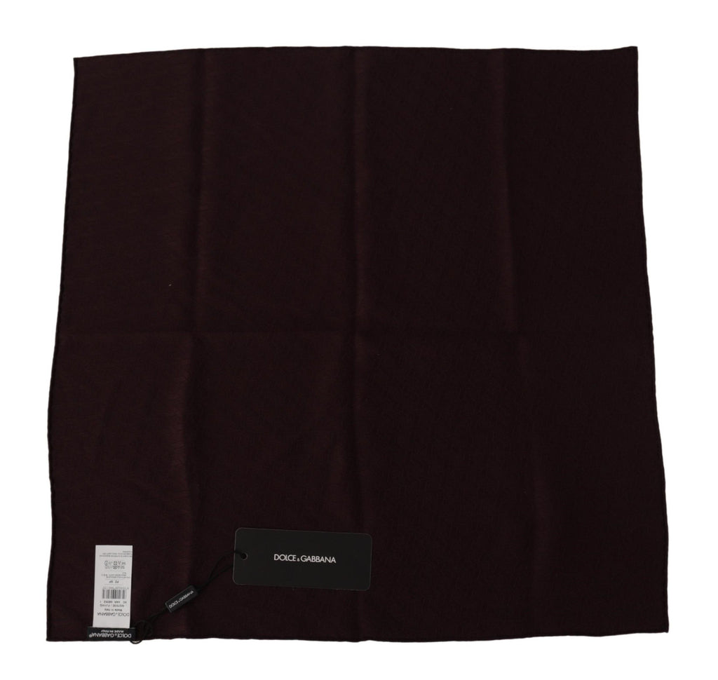 Dolce & Gabbana Brown Silk Blend Square Wrap Handkerchief Scarf - Luxe & Glitz