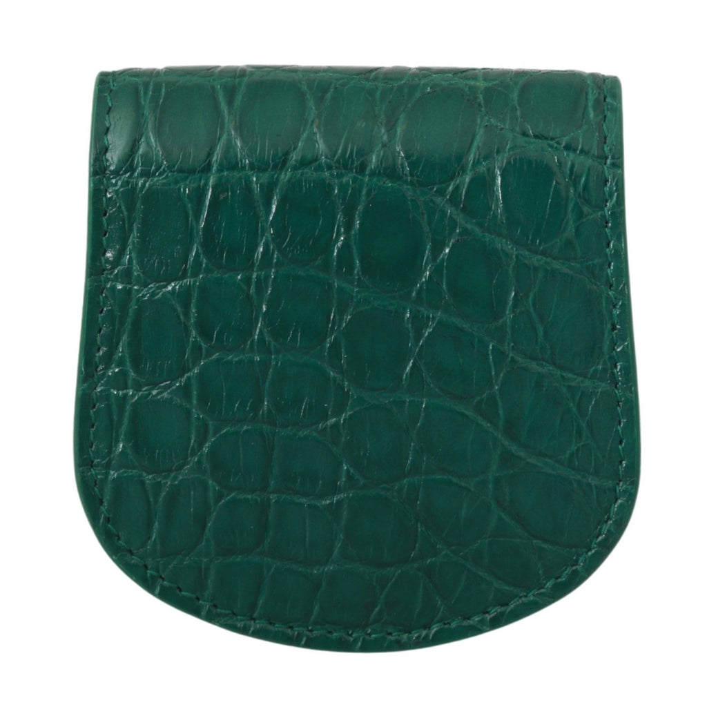 Dolce & Gabbana Green Exotic Skins Condom Case Holder Wallet - Luxe & Glitz