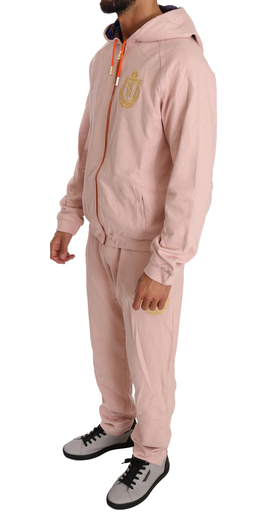 Billionaire Italian Couture Pink Cotton Sweater Pants Tracksuit - Luxe & Glitz