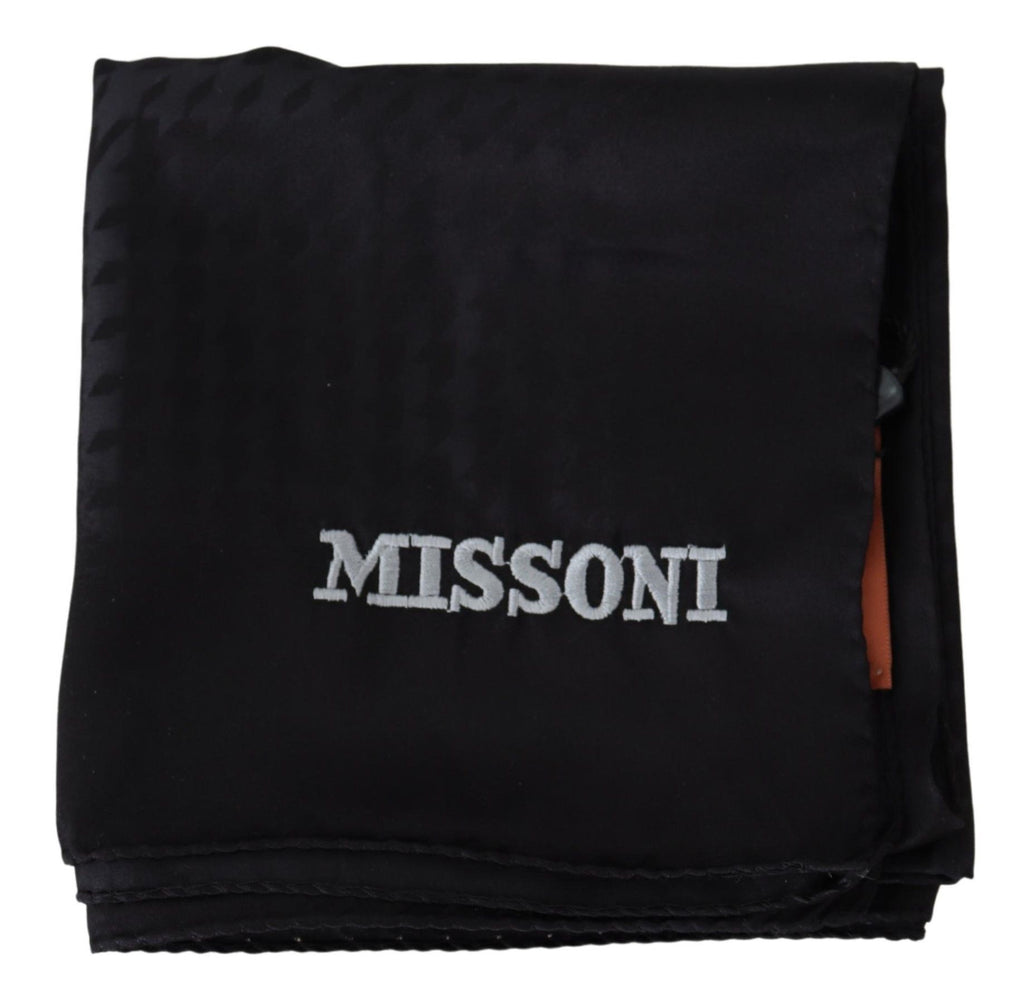 Missoni Black Wool Knit Unisex Neck Wrap Shawl Scarf - Luxe & Glitz