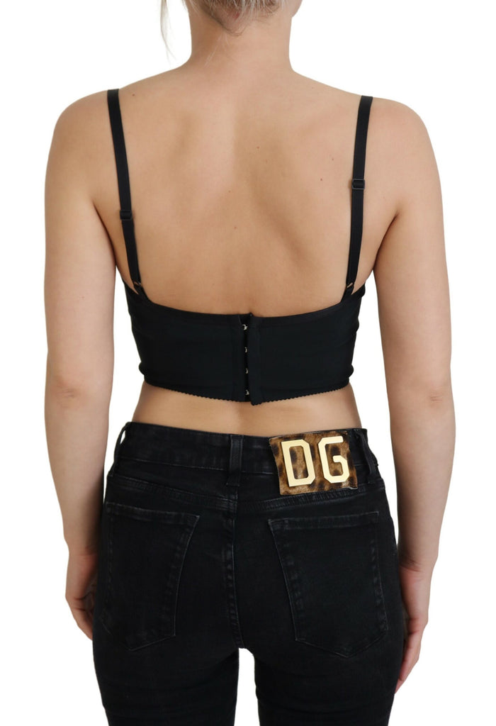 Dolce & Gabbana Pink Leopard Print Cropped Bustier Corset Top Dolce & Gabbana