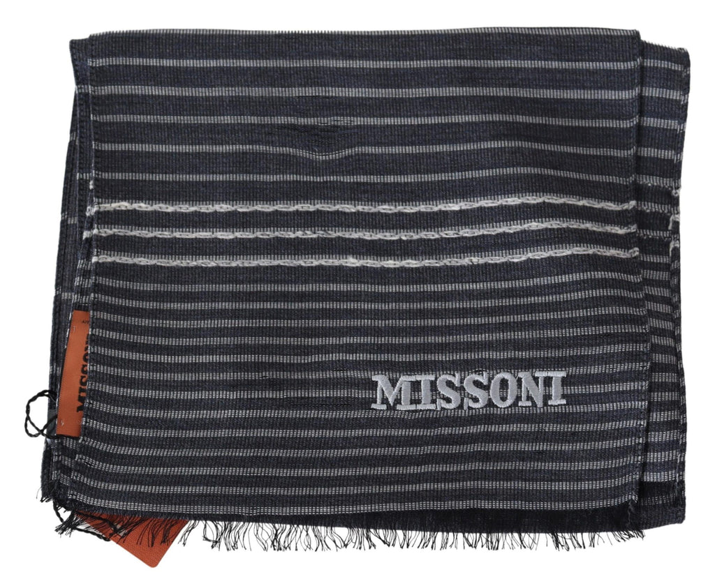 Missoni Multicolor Striped Wool Unisex Neck Wrap Shawl - Luxe & Glitz