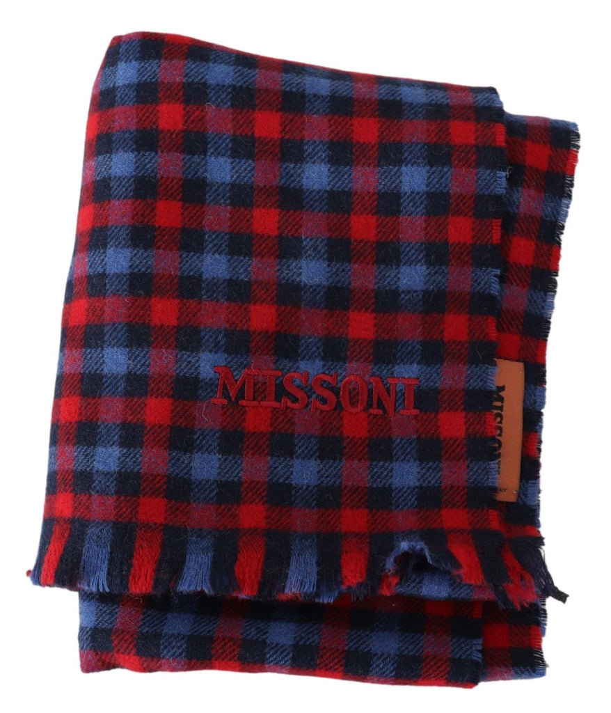 Missoni Multicolor Check Wool Unisex Neck Wrap Shawl - Luxe & Glitz
