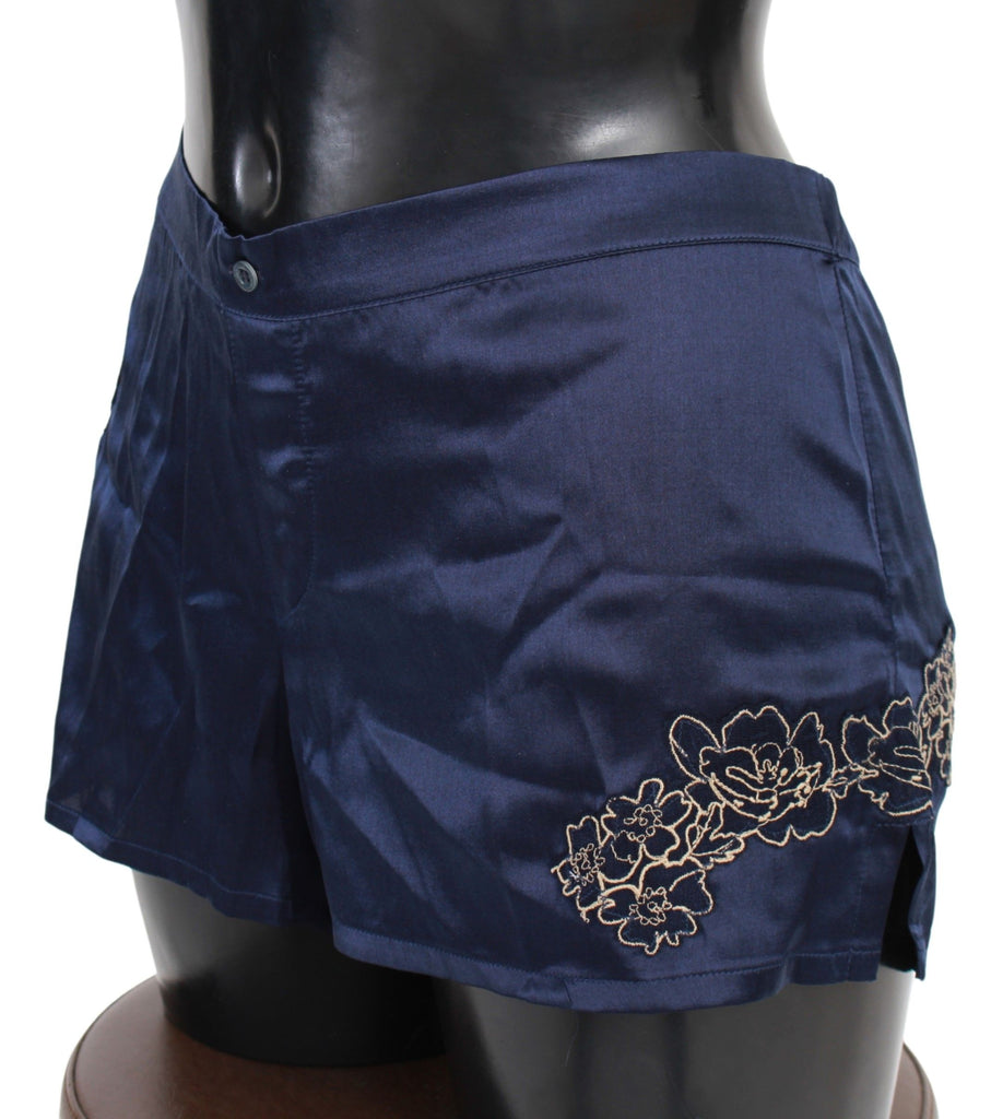 Ermanno Scervino Cotton Blue Lingerie Shorts Underwear - Luxe & Glitz