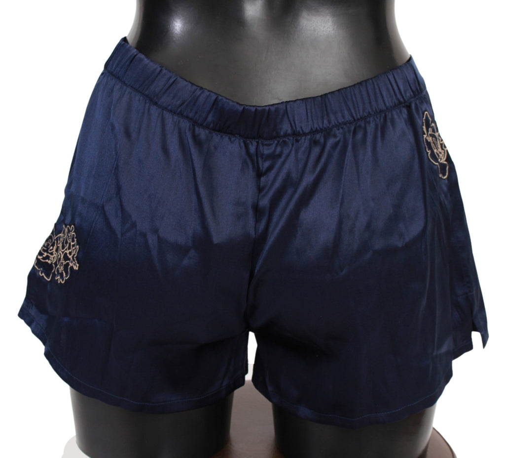 Ermanno Scervino Cotton Blue Lingerie Shorts Underwear - Luxe & Glitz