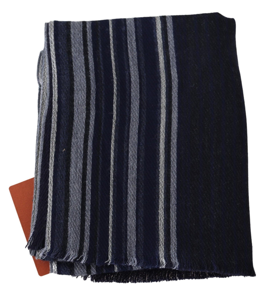 Missoni Multicolor Wool Striped Unisex Wrap Fringes Shawl - Luxe & Glitz