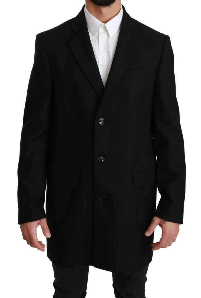 Dolce & Gabbana Black 100% Wool Jacket Coat Blazer - Luxe & Glitz