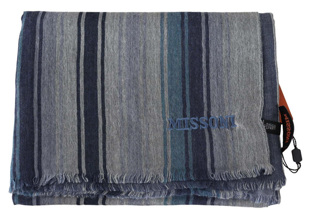 Missoni Multicolor Wool Striped Unisex Neck Wrap Shawl - Luxe & Glitz