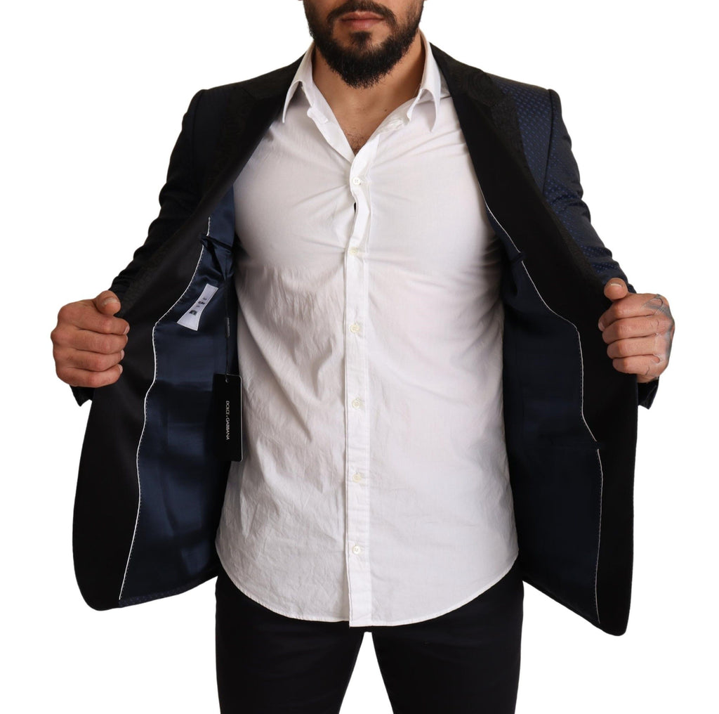 Dolce & Gabbana Blue Wool Slim Fit MARTINI Blazer Jacket - Luxe & Glitz