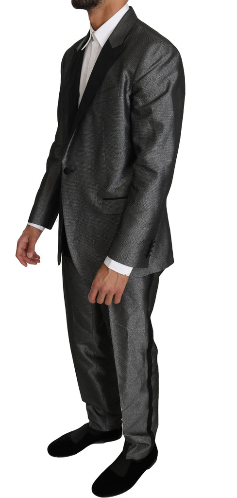 Dolce & Gabbana Gray Patterned MARTINI 2 Piece Suit - Luxe & Glitz