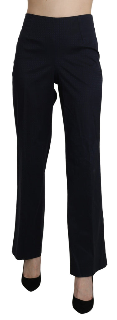 BENCIVENGA Navy Blue High Waist Straight Dress Trouser Pants - Luxe & Glitz