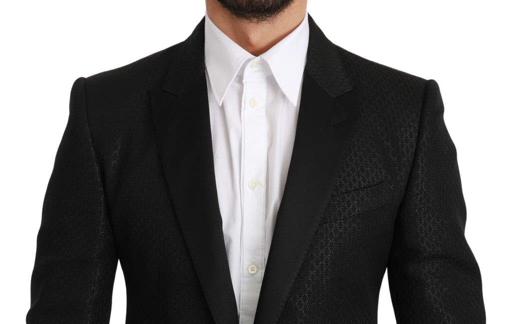 Dolce & Gabbana Black Slim Fit Jacket MARTINI Blazer - Luxe & Glitz