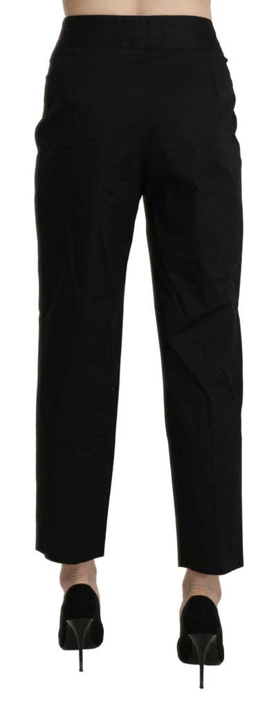 BENCIVENGA Black High Waist Straight Cropped Dress Pants - Luxe & Glitz