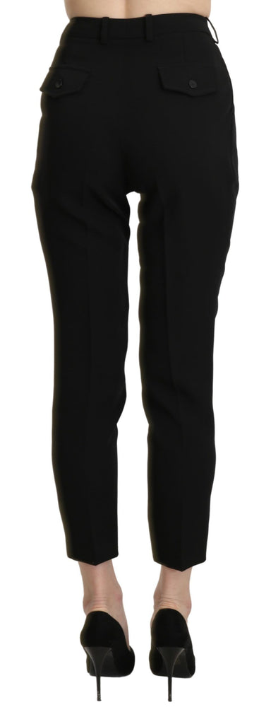BENCIVENGA Black High Waist Skinny Cropped Dress Trouser Pant - Luxe & Glitz
