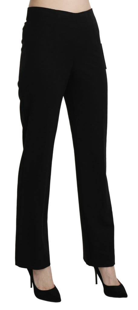 BENCIVENGA Black High Waist Straight Formal Dress Trouser - Luxe & Glitz