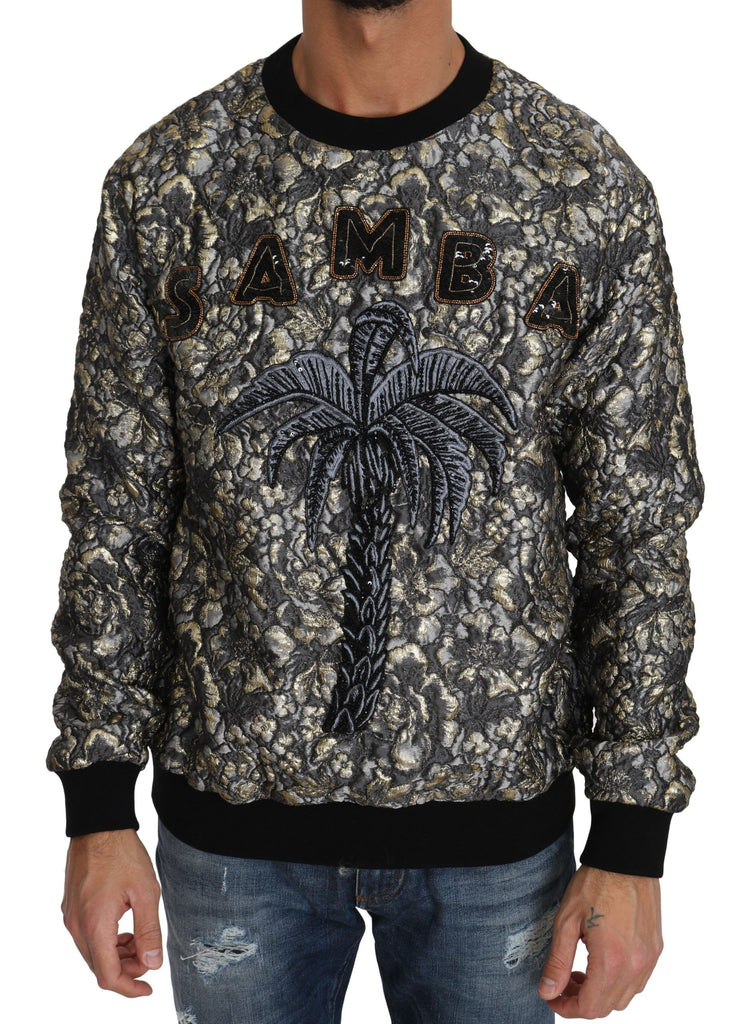 Dolce & Gabbana Multicolor SAMBA Jacquard Palmtree Pullover Sweater - Luxe & Glitz