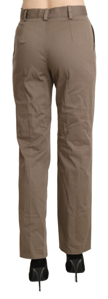 BENCIVENGA Brown High Waist Straight Dress Trouser Pants - Luxe & Glitz