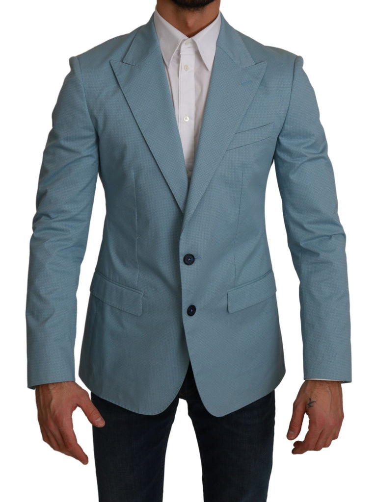 Dolce & Gabbana Blue Slim Fit Coat Jacket MARTINI Blazer - Luxe & Glitz