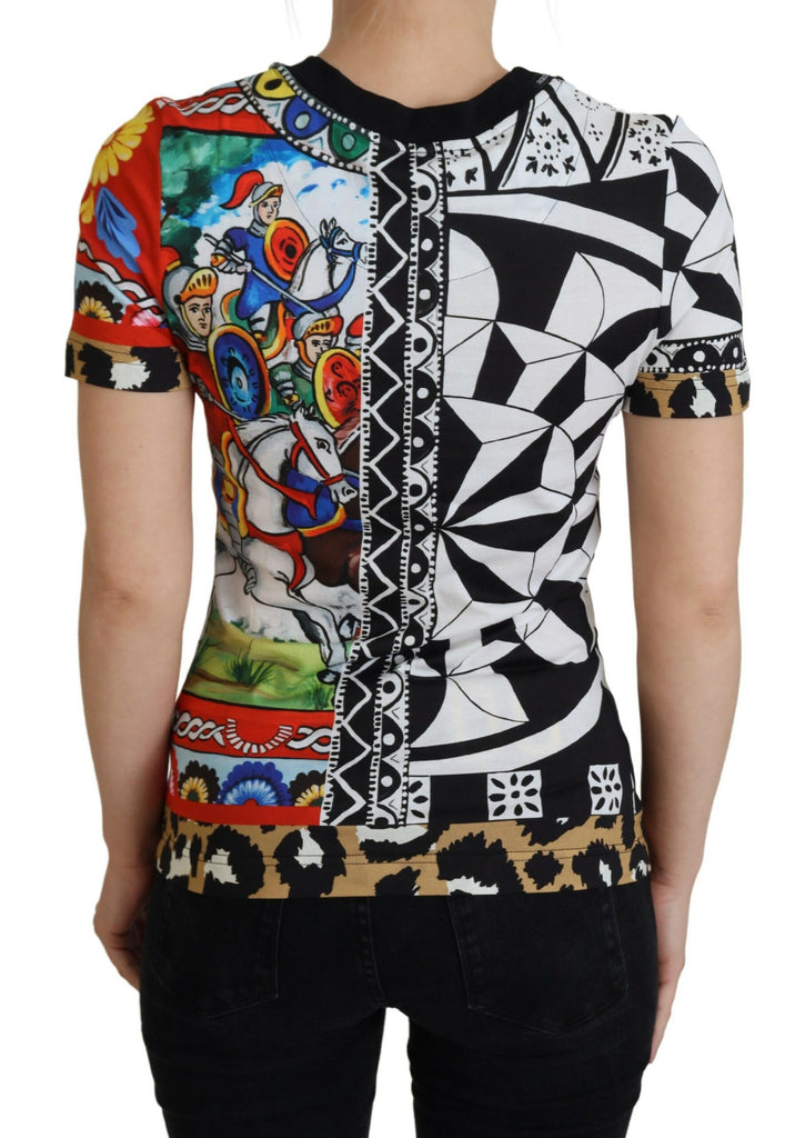 Dolce & Gabbana Multicolor Printed Women Exclusive Shirt Top Dolce & Gabbana