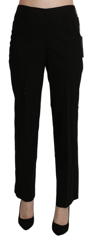 BENCIVENGA Black High Waist Straight Dress Trouser Pant - Luxe & Glitz