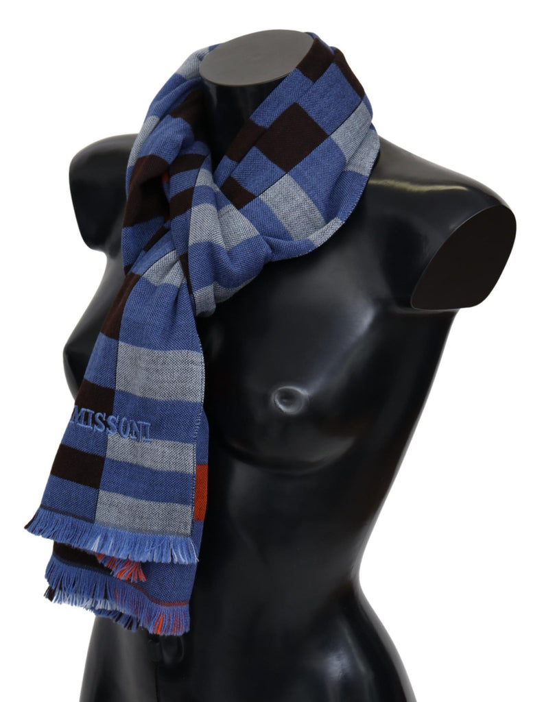 Missoni Multicolor Check Wool Unisex Neck Wrap  Scarf - Luxe & Glitz