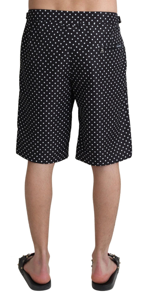 Dolce & Gabbana Black Polka Dots Beachwear Shorts Swimwear - Luxe & Glitz