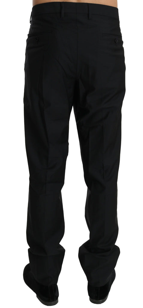 Dolce & Gabbana Black Dress Formal Trouser Men Wool Pants - Luxe & Glitz
