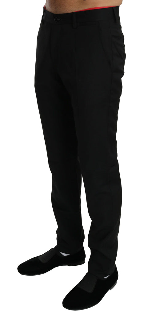 Dolce & Gabbana Black Dress Formal Trouser Mens Wool Pants - Luxe & Glitz
