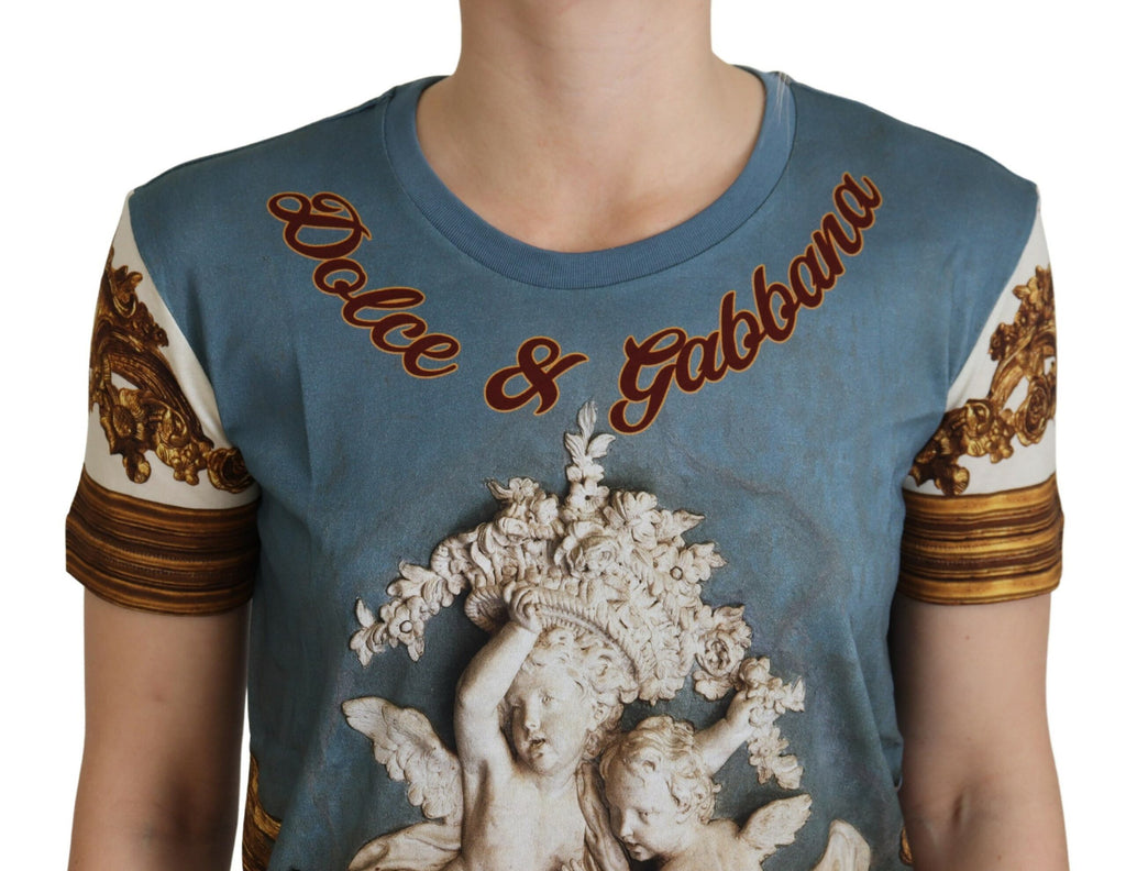 Dolce & Gabbana Multicolor DG Logo Angel Printed Shirt Top Dolce & Gabbana