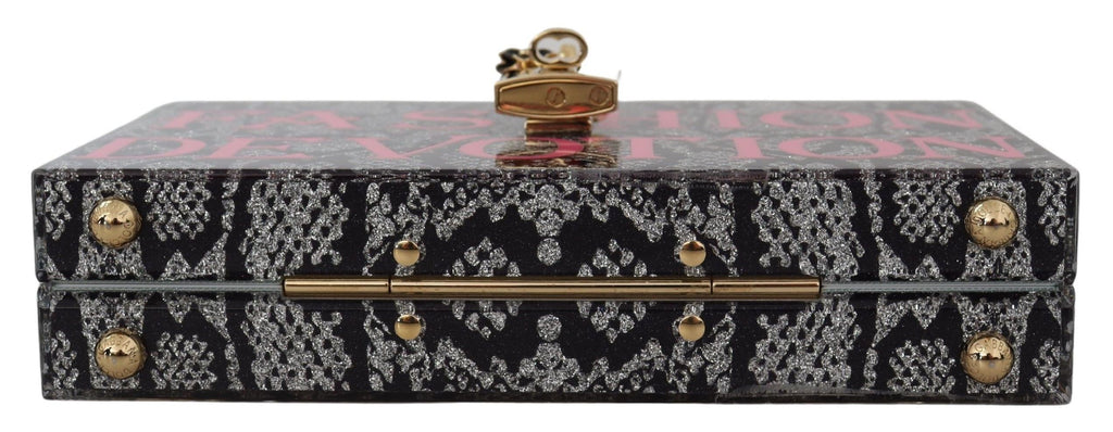 Dolce & Gabbana Gray Fashion Devotion Clutch Plexi SICILY BOX Purse - Luxe & Glitz