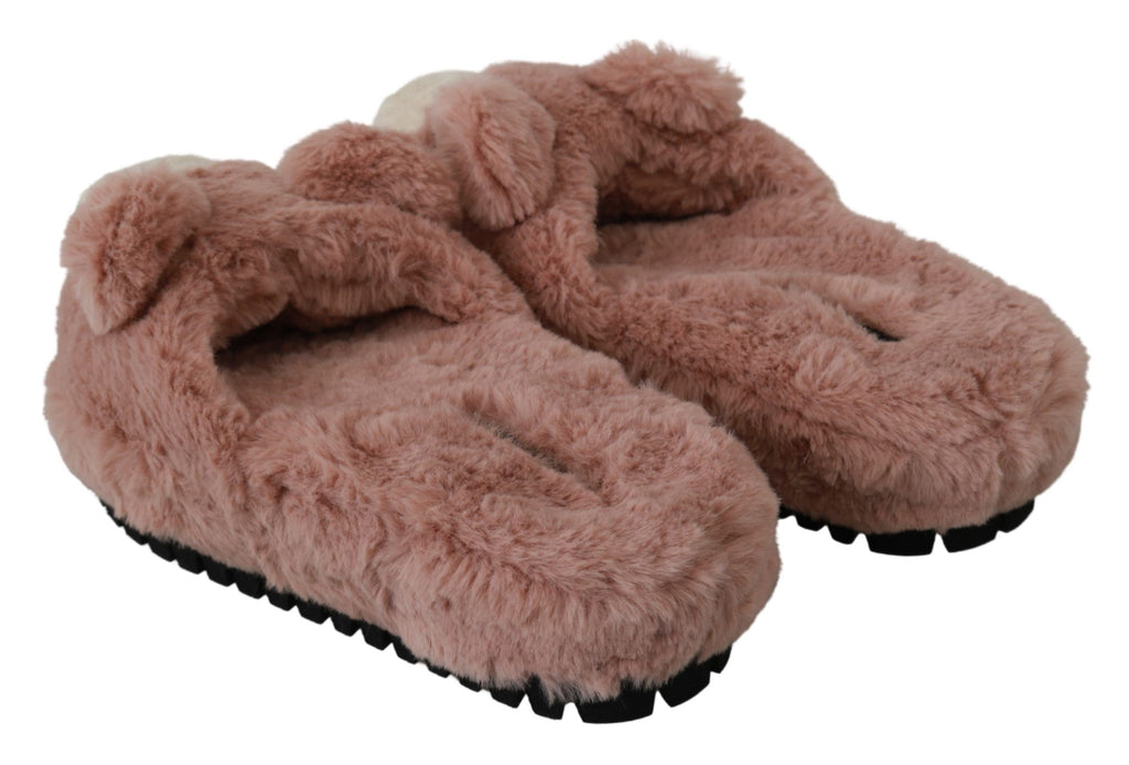 Dolce & Gabbana Pink Bear House Slippers Sandals Shoes Dolce & Gabbana