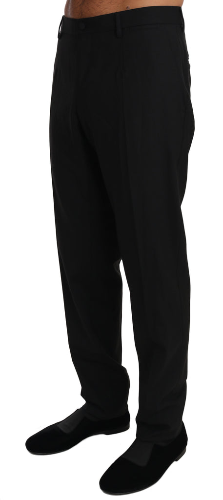 Dolce & Gabbana Black Wool Stretch Dress Trousers Pants - Luxe & Glitz