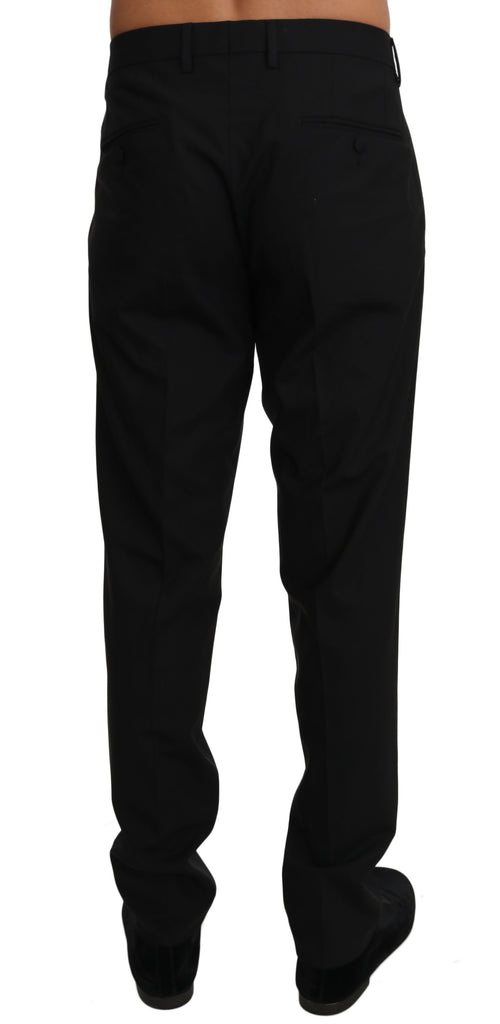 Dolce & Gabbana Black Wool Stretch Dress Trousers Pants - Luxe & Glitz