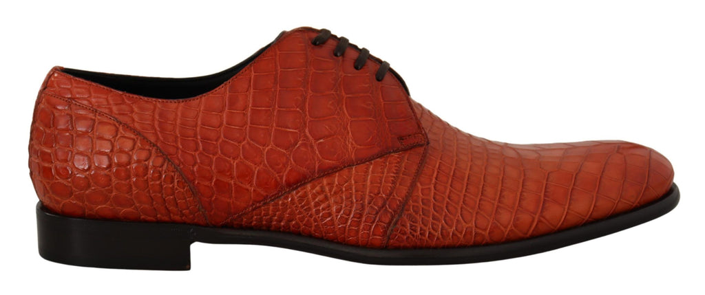 Dolce & Gabbana Orange Exotic Leather Dress Derby Shoes Dolce & Gabbana
