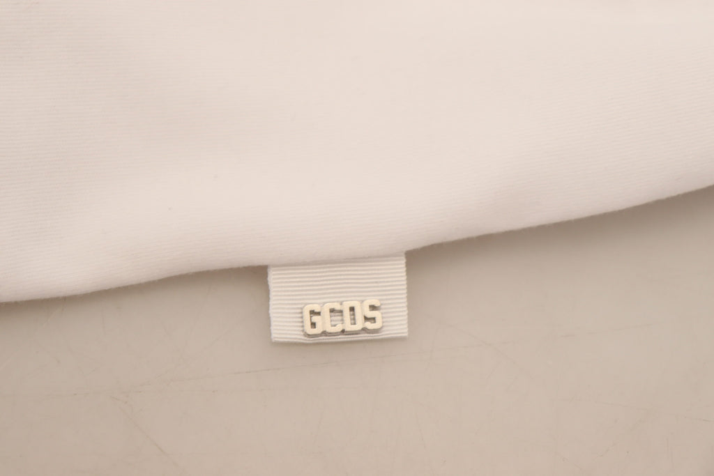 GCDS White Logo Print Cotton Short Sleeves T-shirt GCDS
