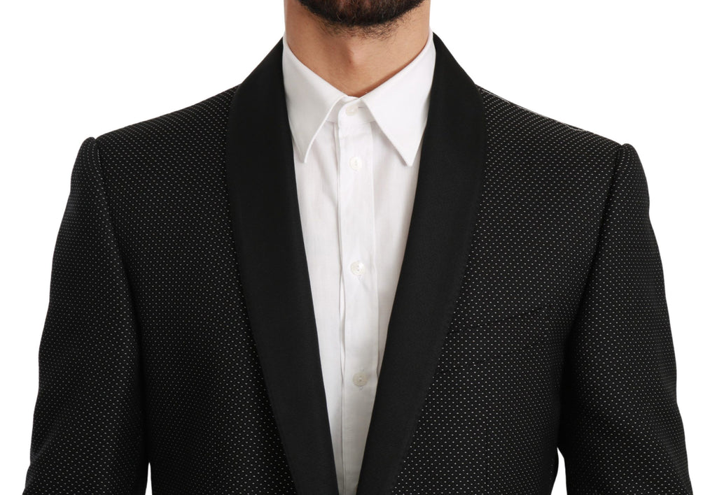 Dolce & Gabbana Black Slim Fit Formal Jacket MARTINI Blazer - Luxe & Glitz