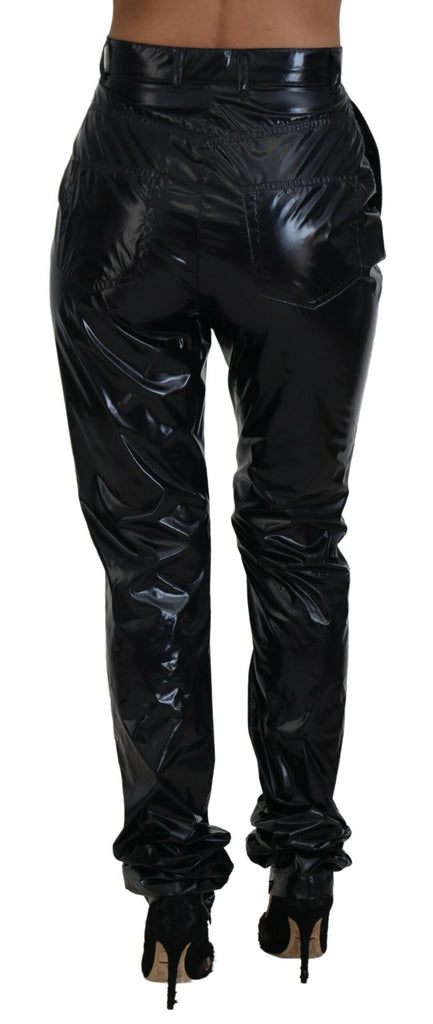 Dolce & Gabbana Black Nylon High Waist Skinny Pants Dolce & Gabbana